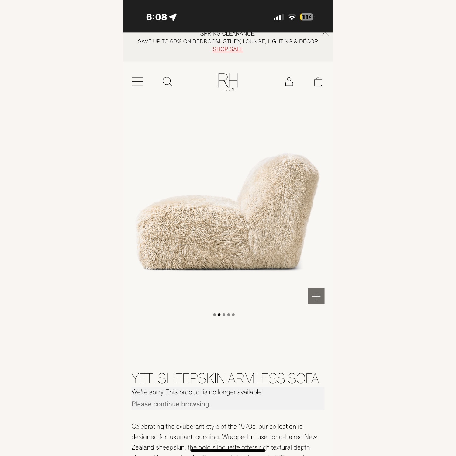 RH Yeti Sheepskin Sectional - image-2