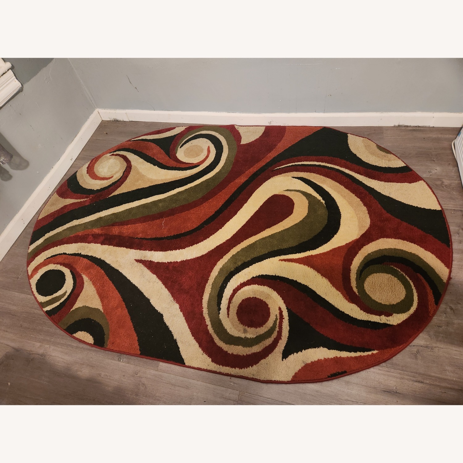 Vintage Dark Red Mahogany Mirror Top Coffee Table - image-10