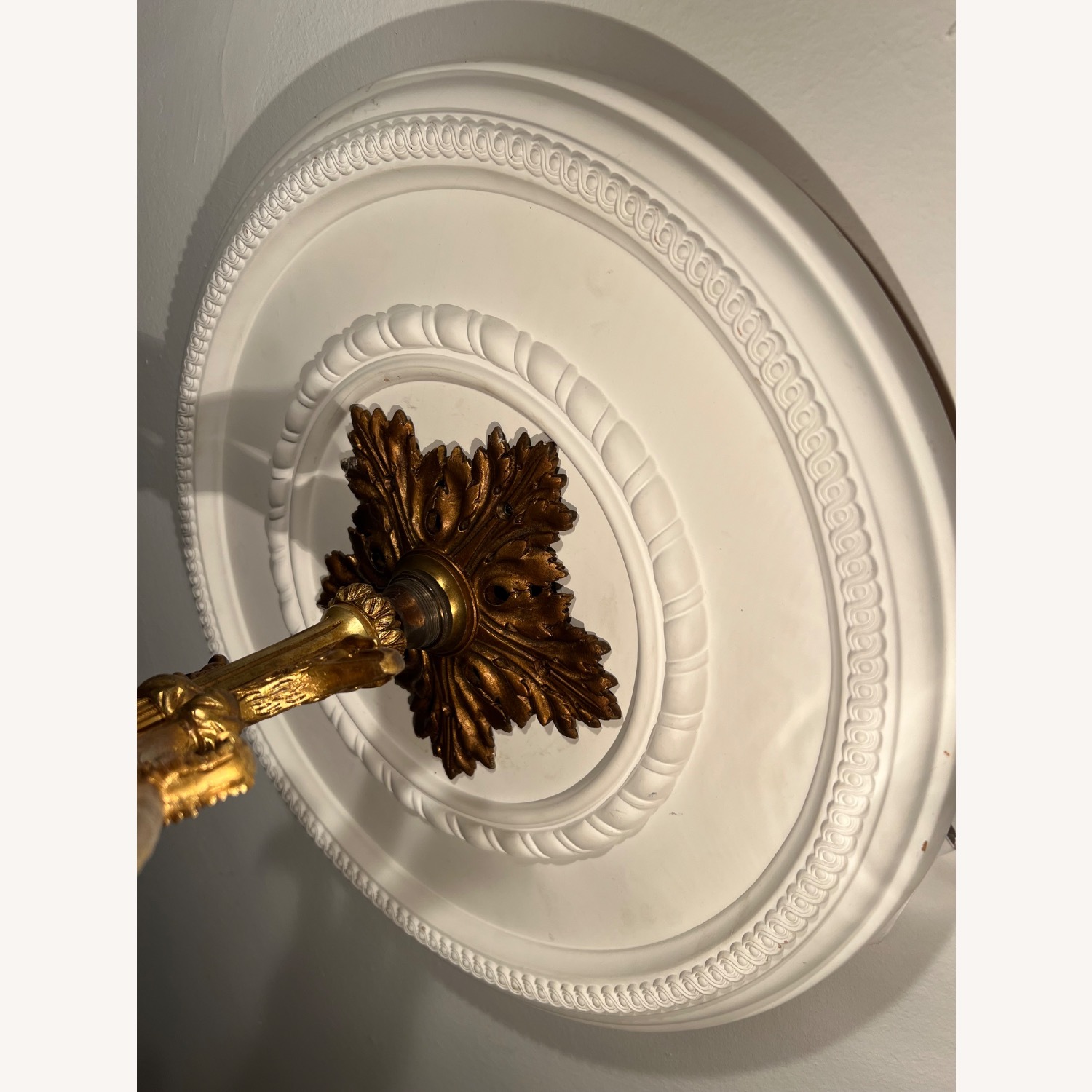 Imperial Gilt Bronze & Green Marble Chandelier - image-6