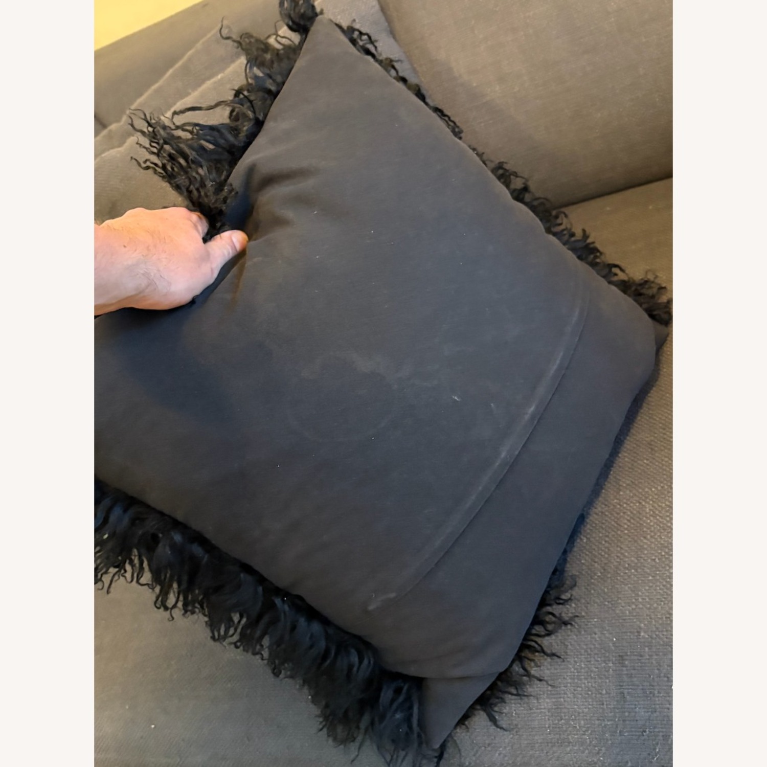 Jonathan Adler Mongolian Sheepskin Pillow  - image-2