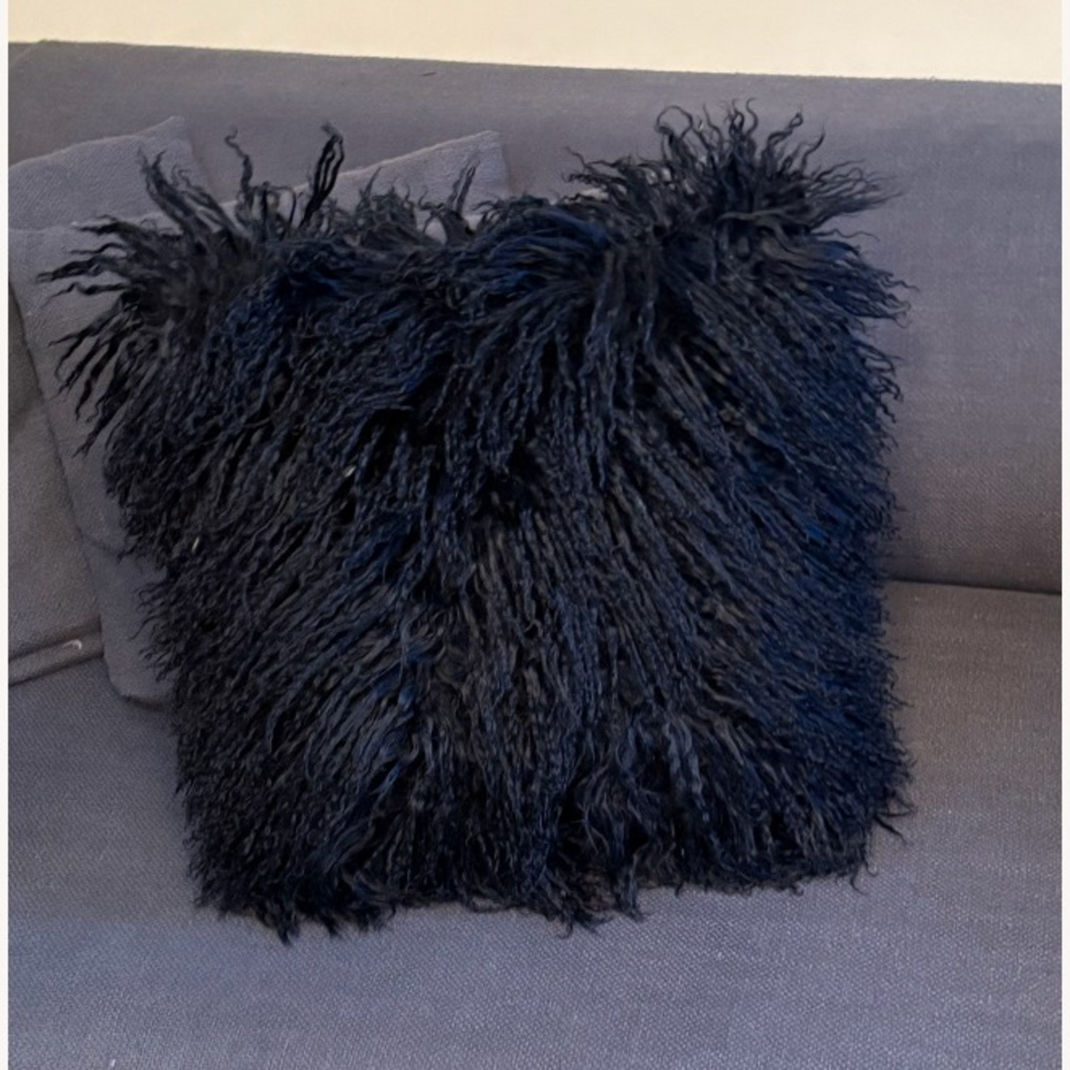 Jonathan Adler Mongolian Sheepskin Pillow  - image-1