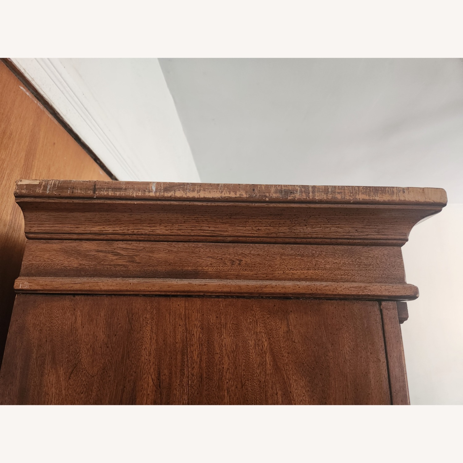 Vintage Wood Armoire Cabinet - image-8