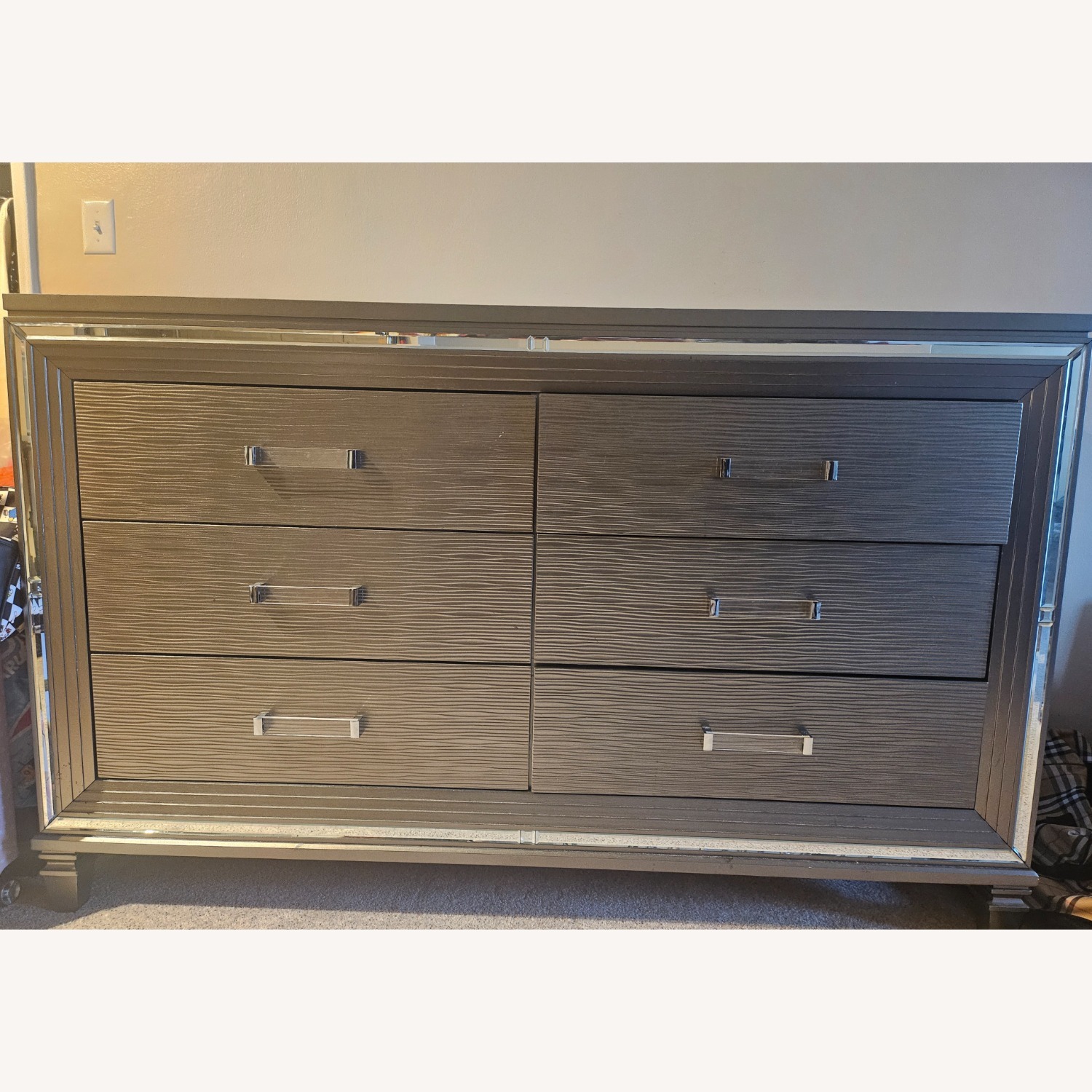Stylish Glam Gray Dresser - image-1