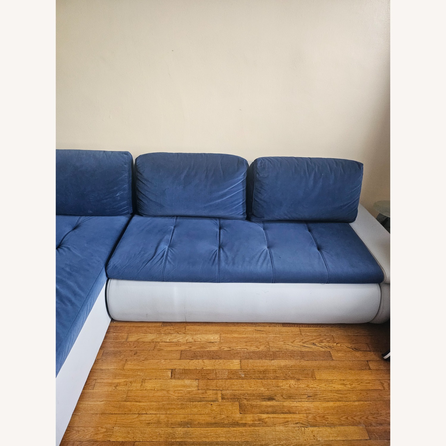 Custom Cloth and Italian Leather Sectional - image-3