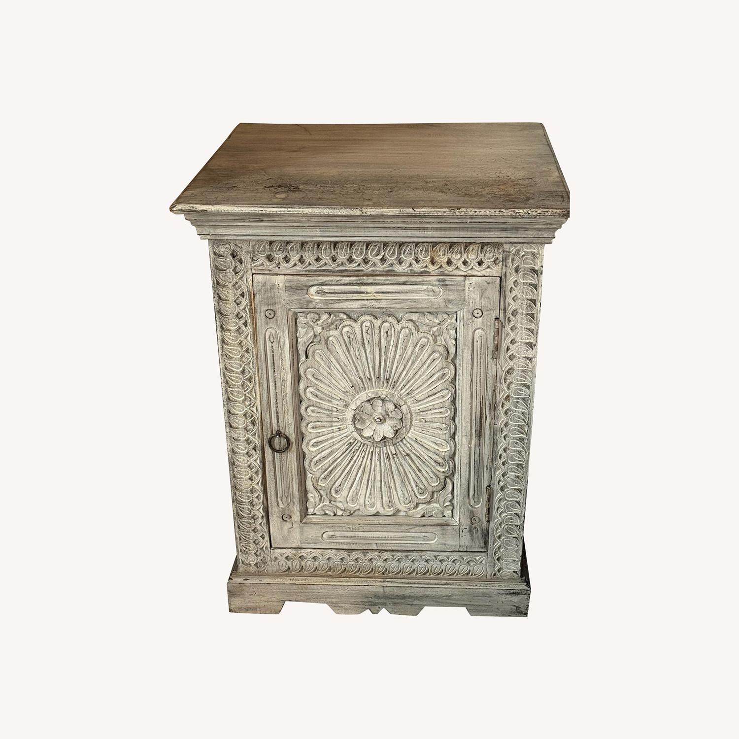 Antique Grey Distressed Nightstand Set - image-0