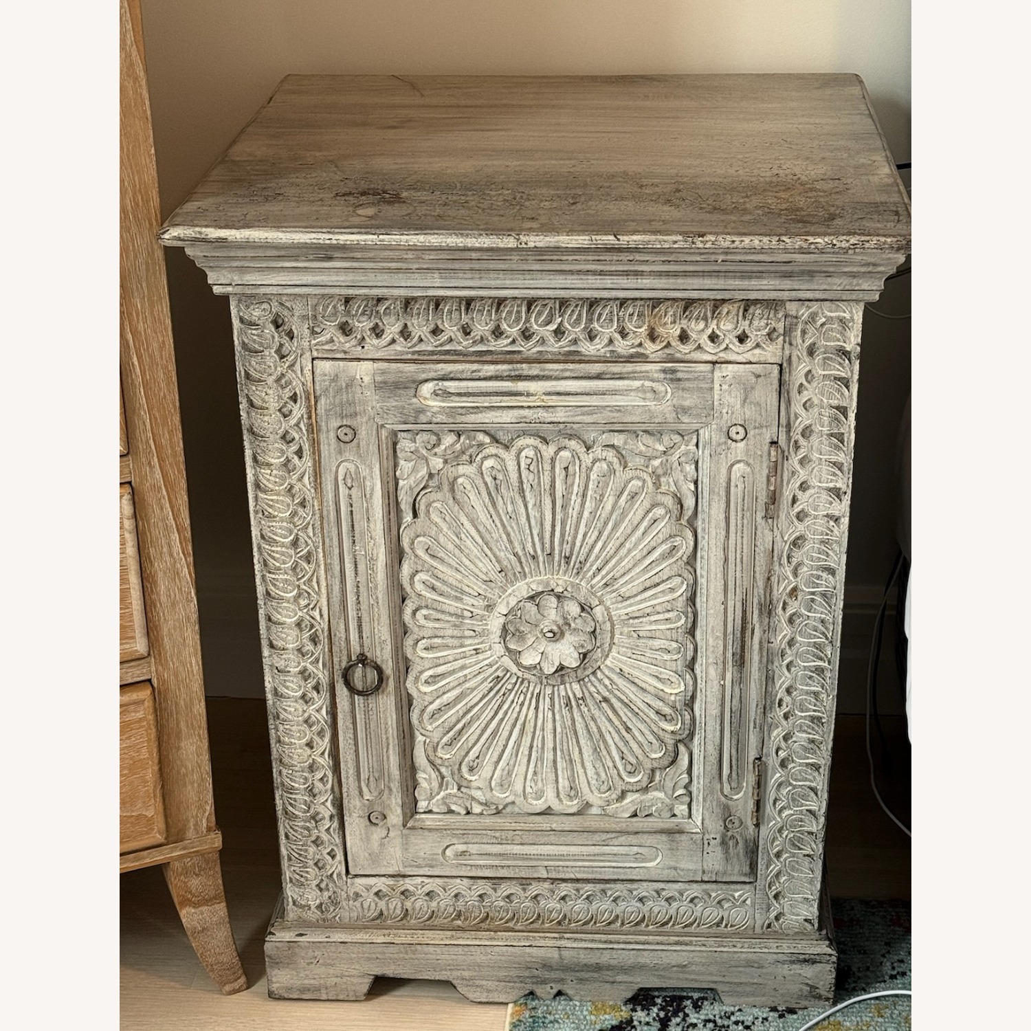 Antique Grey Distressed Nightstand Set - image-1