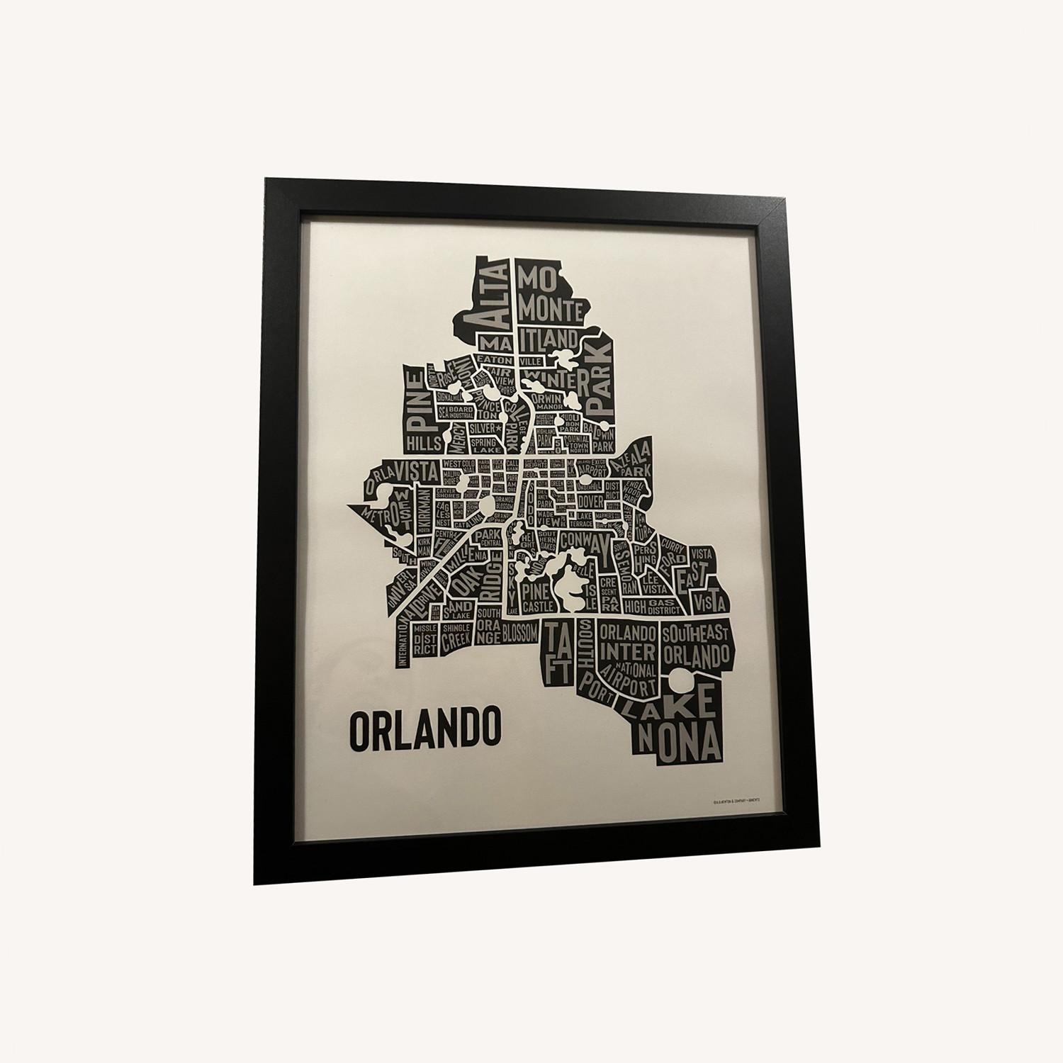 Orlando Map Framed Print - image-0