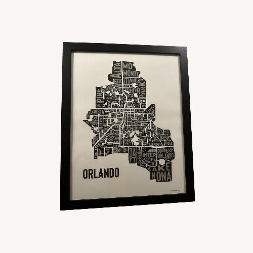 Used Orlando Map Framed Print for sale on AptDeco
