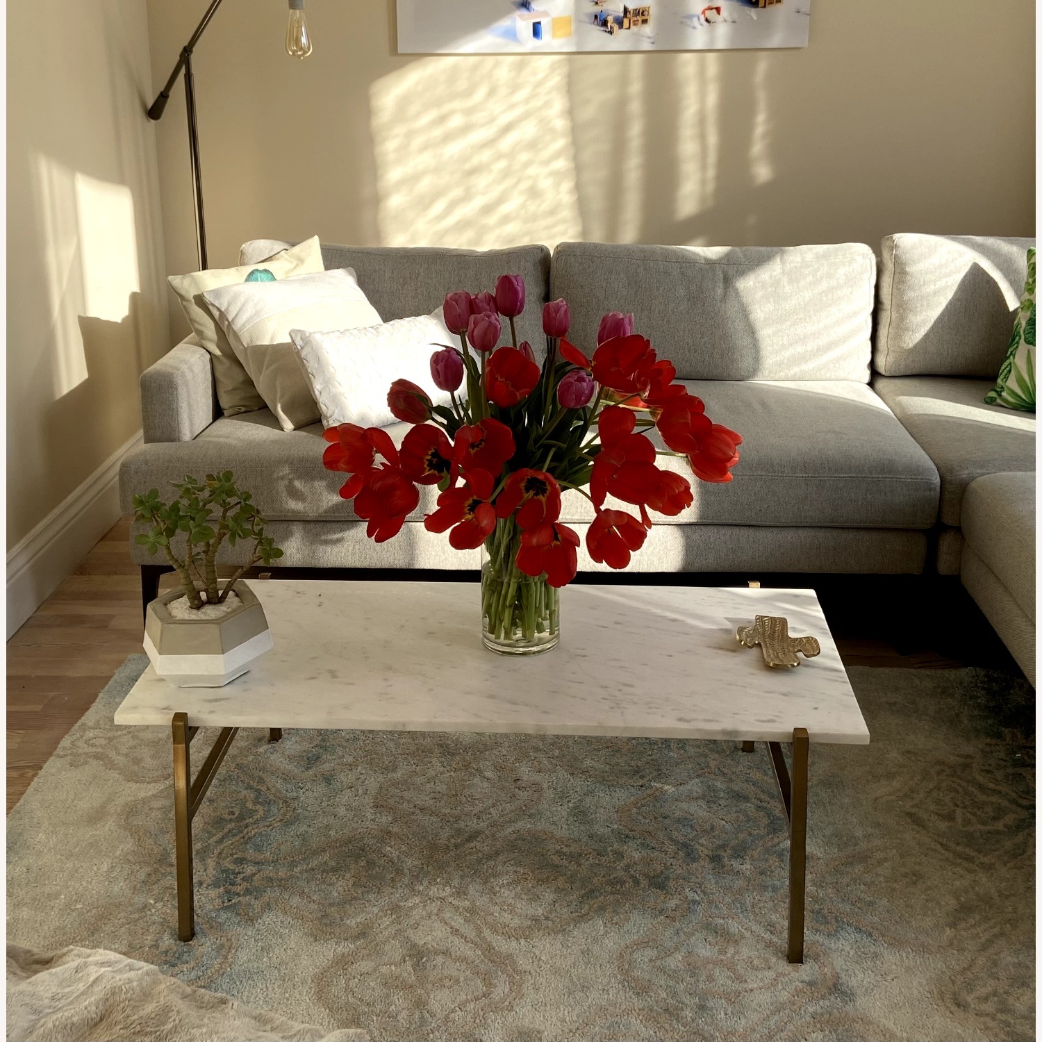 CB2 Slab Stone Coffee Table - image-1