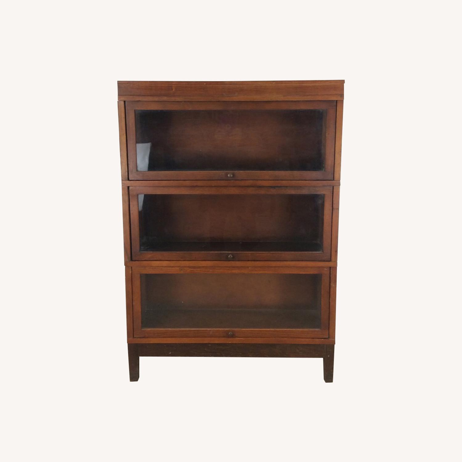 Antique 3 Barrister Bookcase by Globe Wernicke - image-0