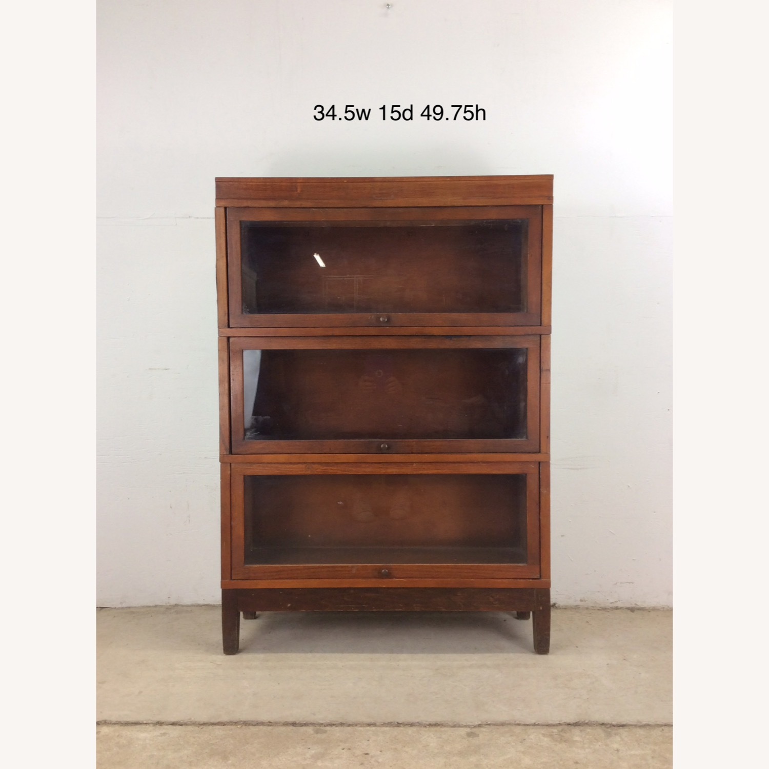 Antique 3 Barrister Bookcase by Globe Wernicke - image-37