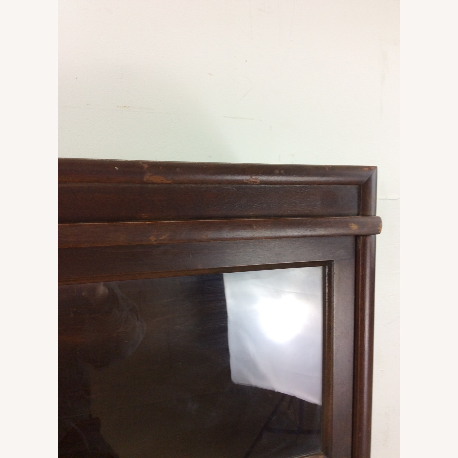 Antique Oak 3 Barrister Bookcase with Tapered Legs - image-5
