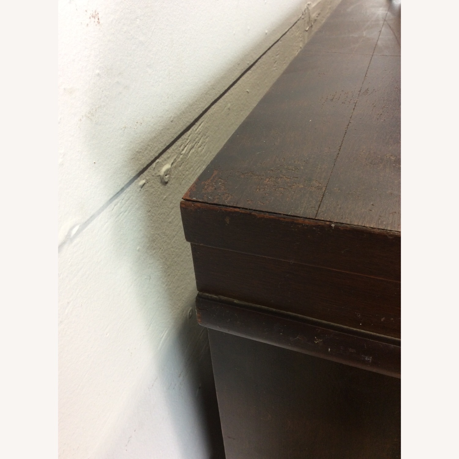 Antique Oak 3 Barrister Bookcase with Tapered Legs - image-23