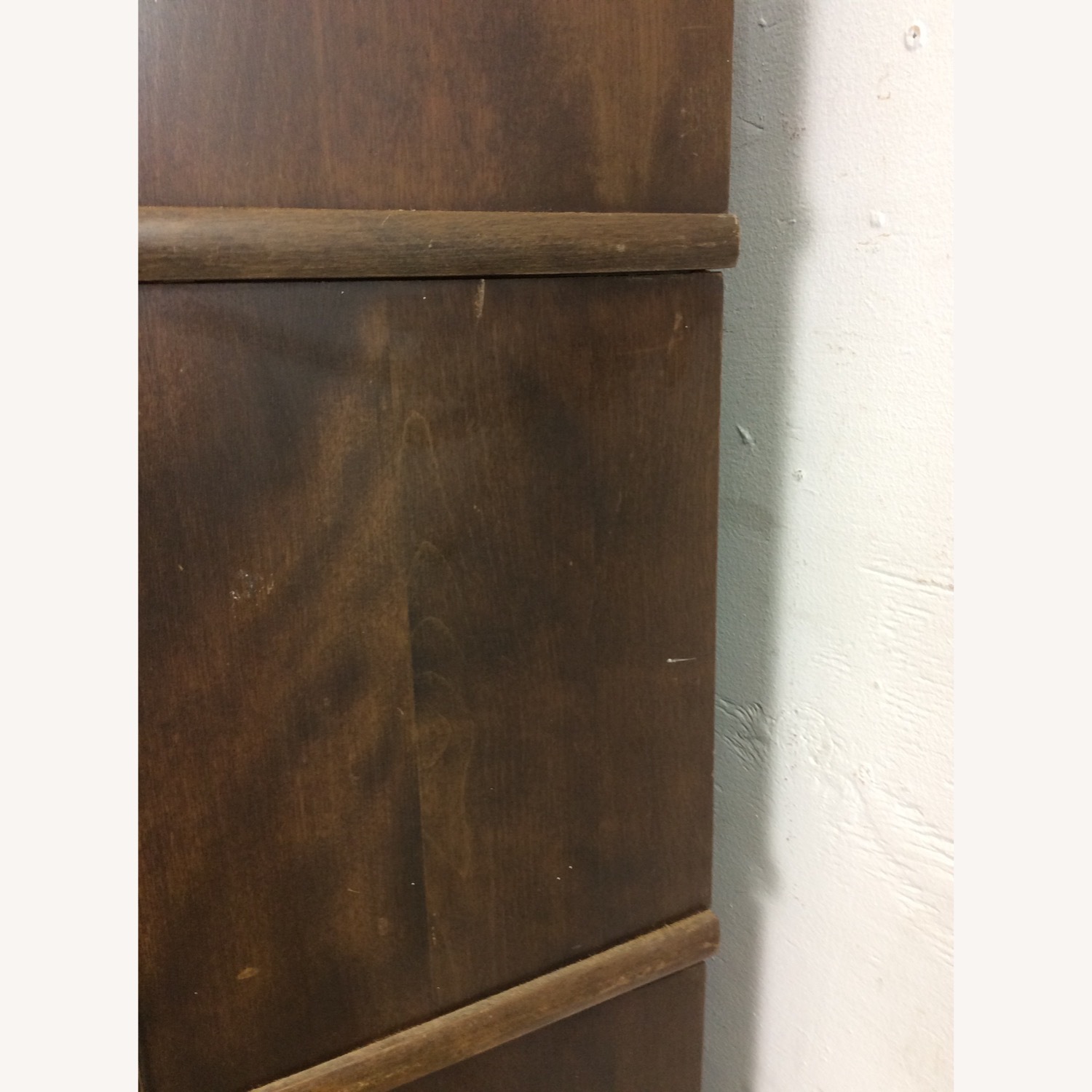 Antique Oak 3 Barrister Bookcase with Tapered Legs - image-19