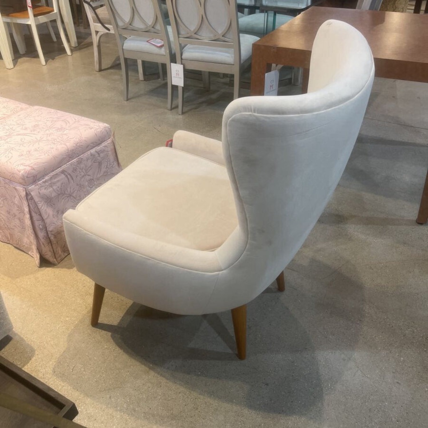 Modern Wingback Velvet Chair - image-2
