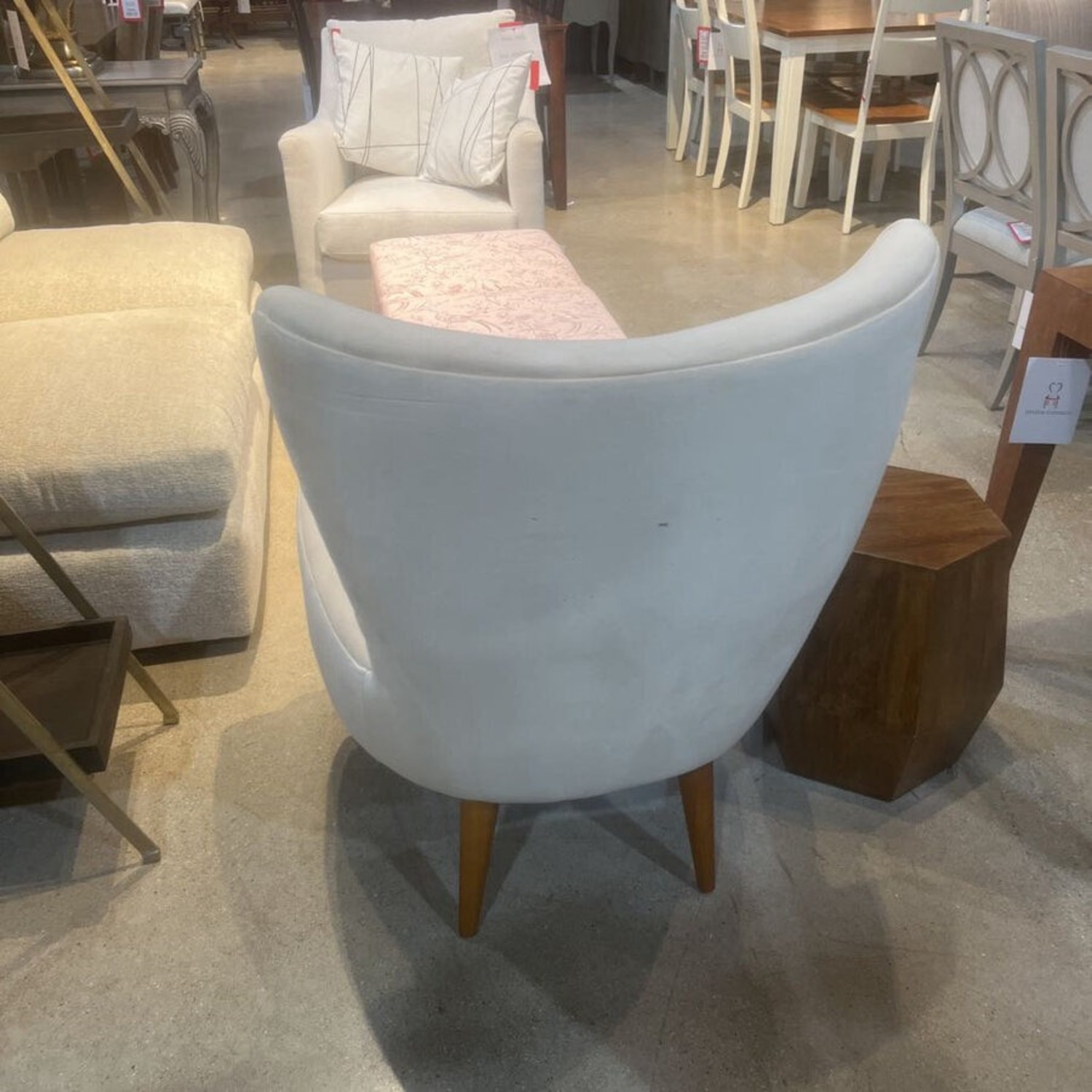 Modern Wingback Velvet Chair - image-3
