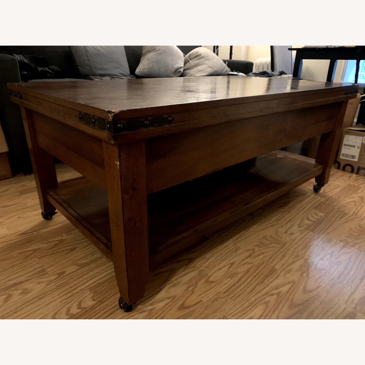 Large Wooden Coffee Table - image-4