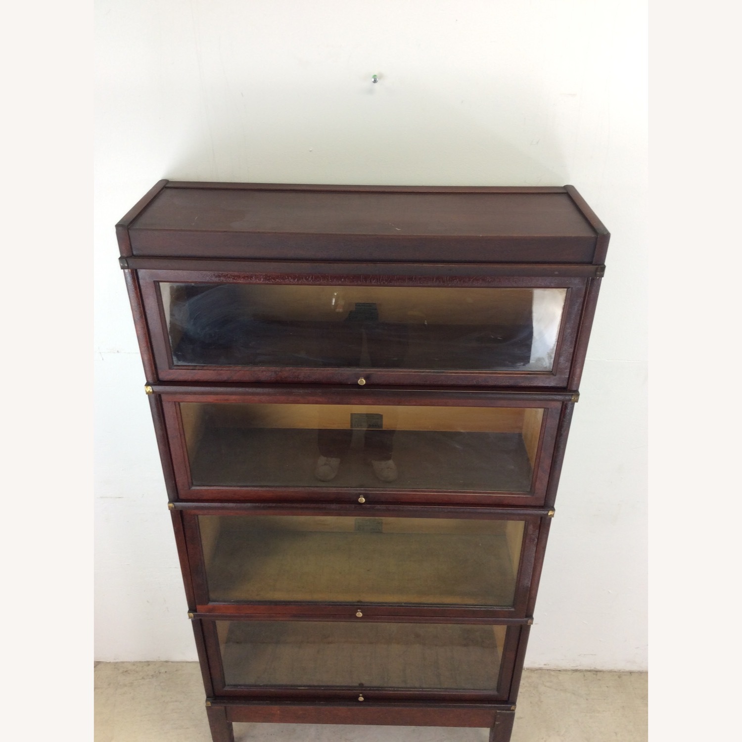 Antique Globe Wernicke 4 Barrister Bookcase - image-3