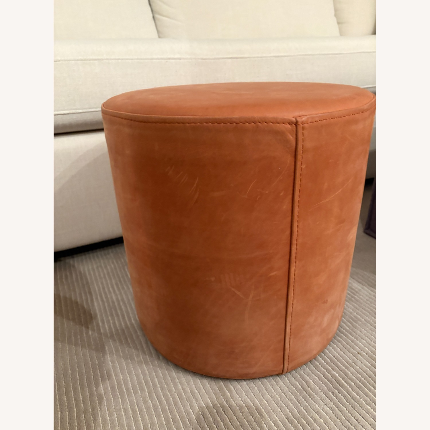 Blu Dot Camel Leather Ottoman - image-2