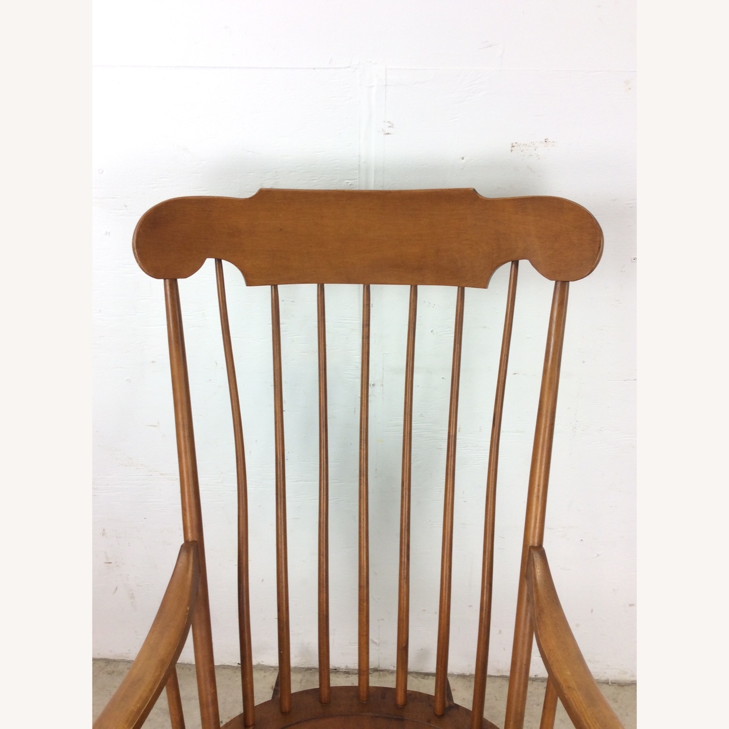 Mid Century Maple Rocking Chair with Spindle Back - image-3
