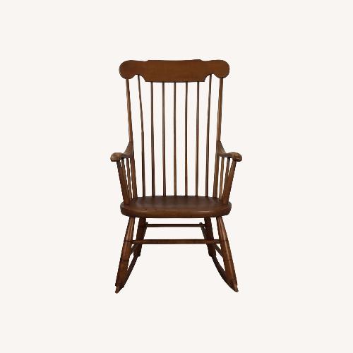 Used Mid Century Maple Rocking Chair with Spindle Back for sale on AptDeco