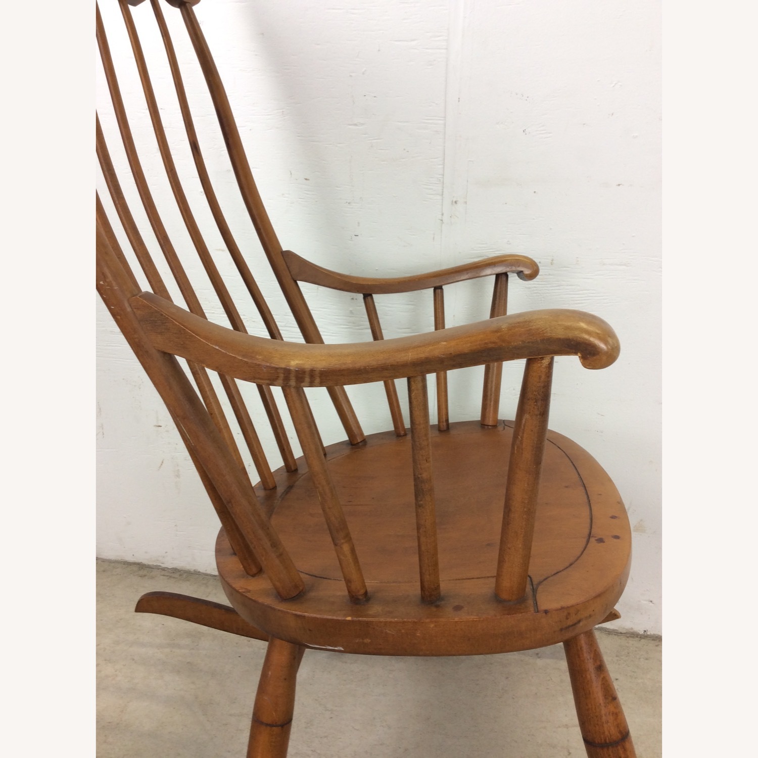 Mid Century Maple Rocking Chair with Spindle Back - image-18