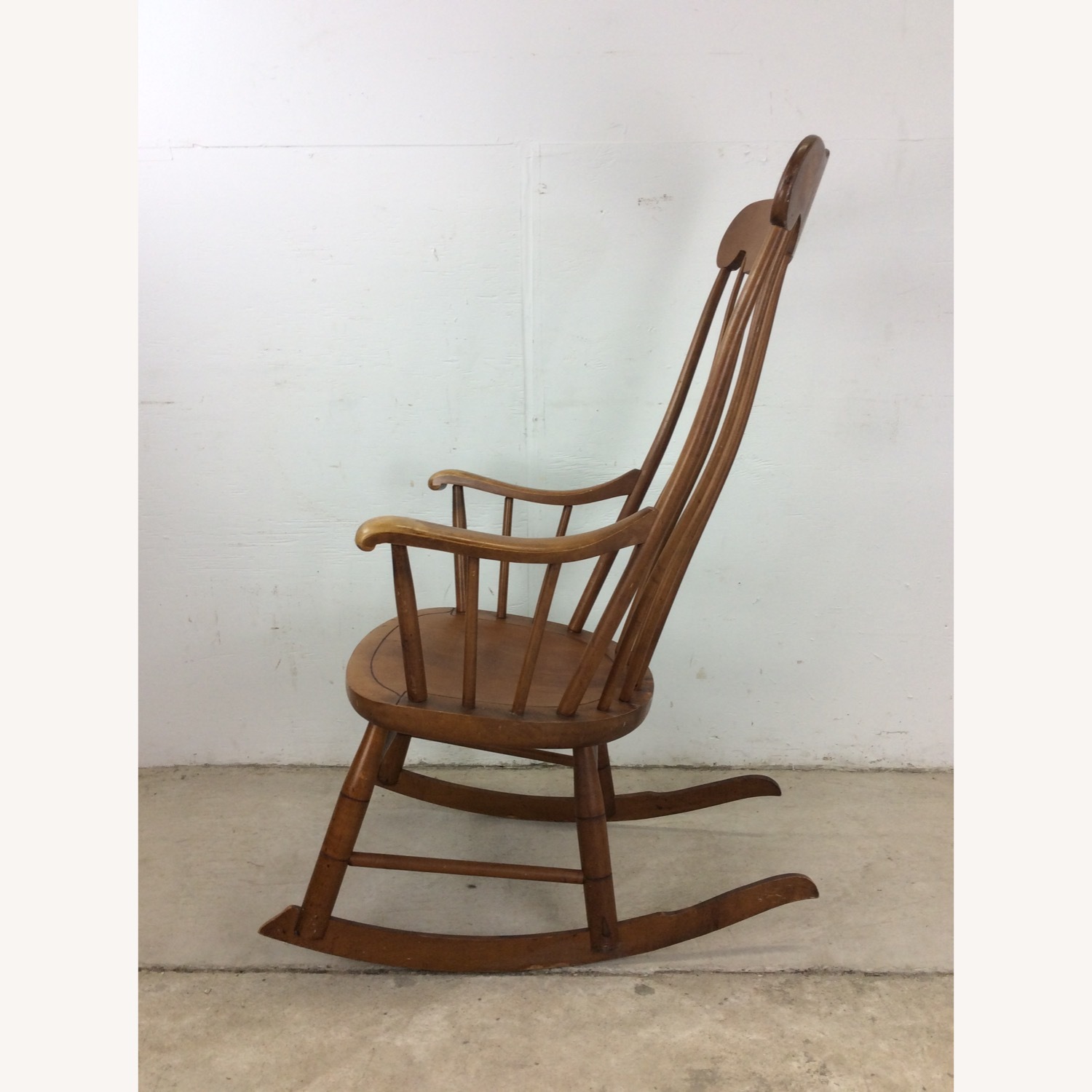 Mid Century Maple Rocking Chair with Spindle Back - image-10