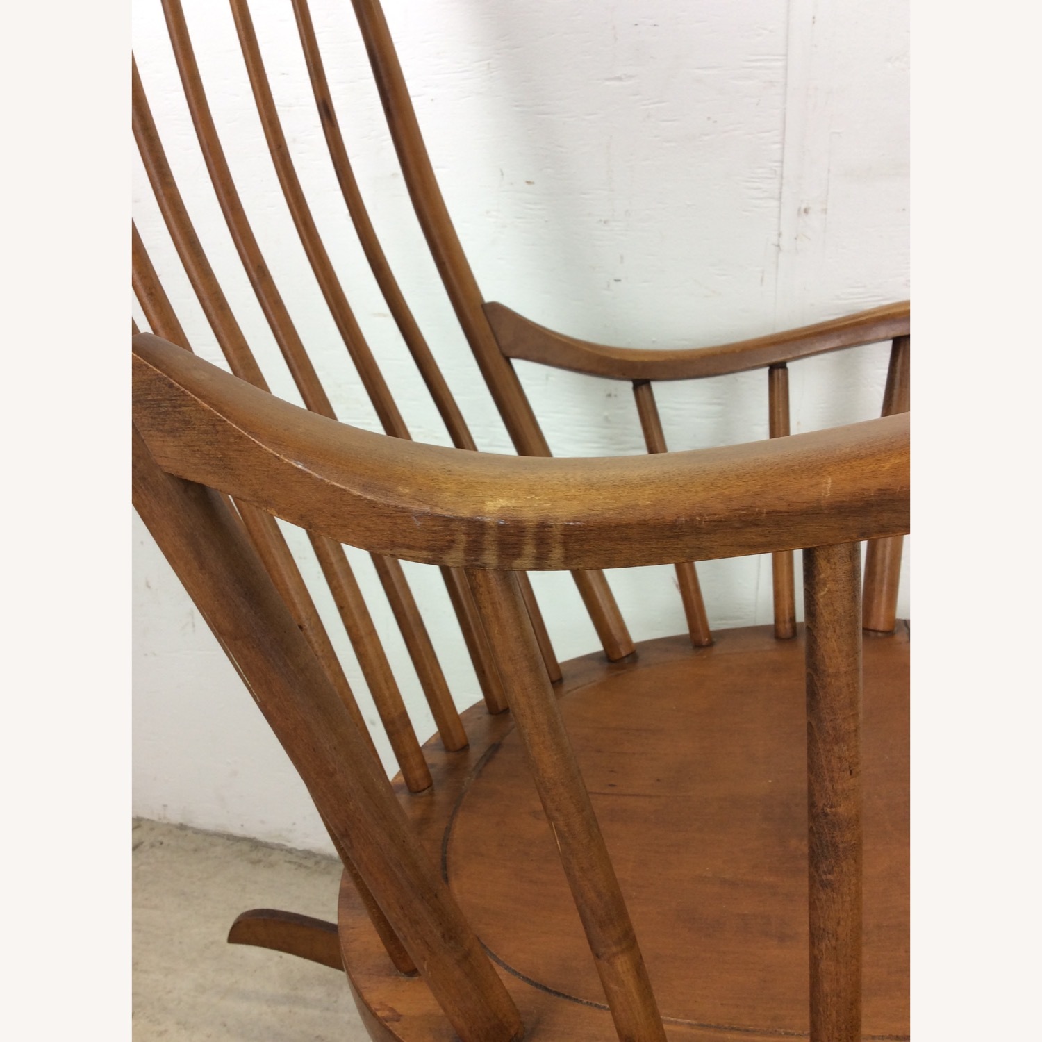 Mid Century Maple Rocking Chair with Spindle Back - image-21