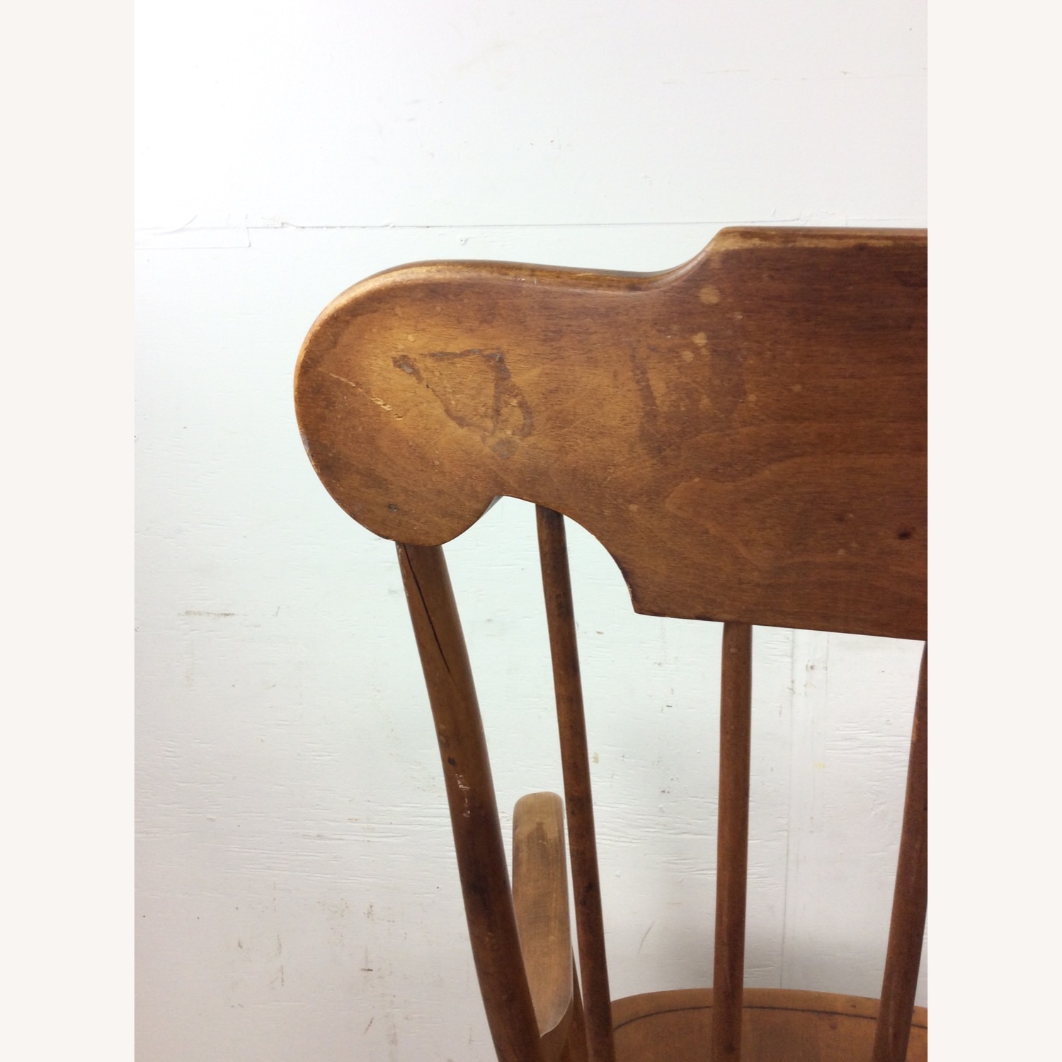 Mid Century Maple Rocking Chair with Spindle Back - image-15