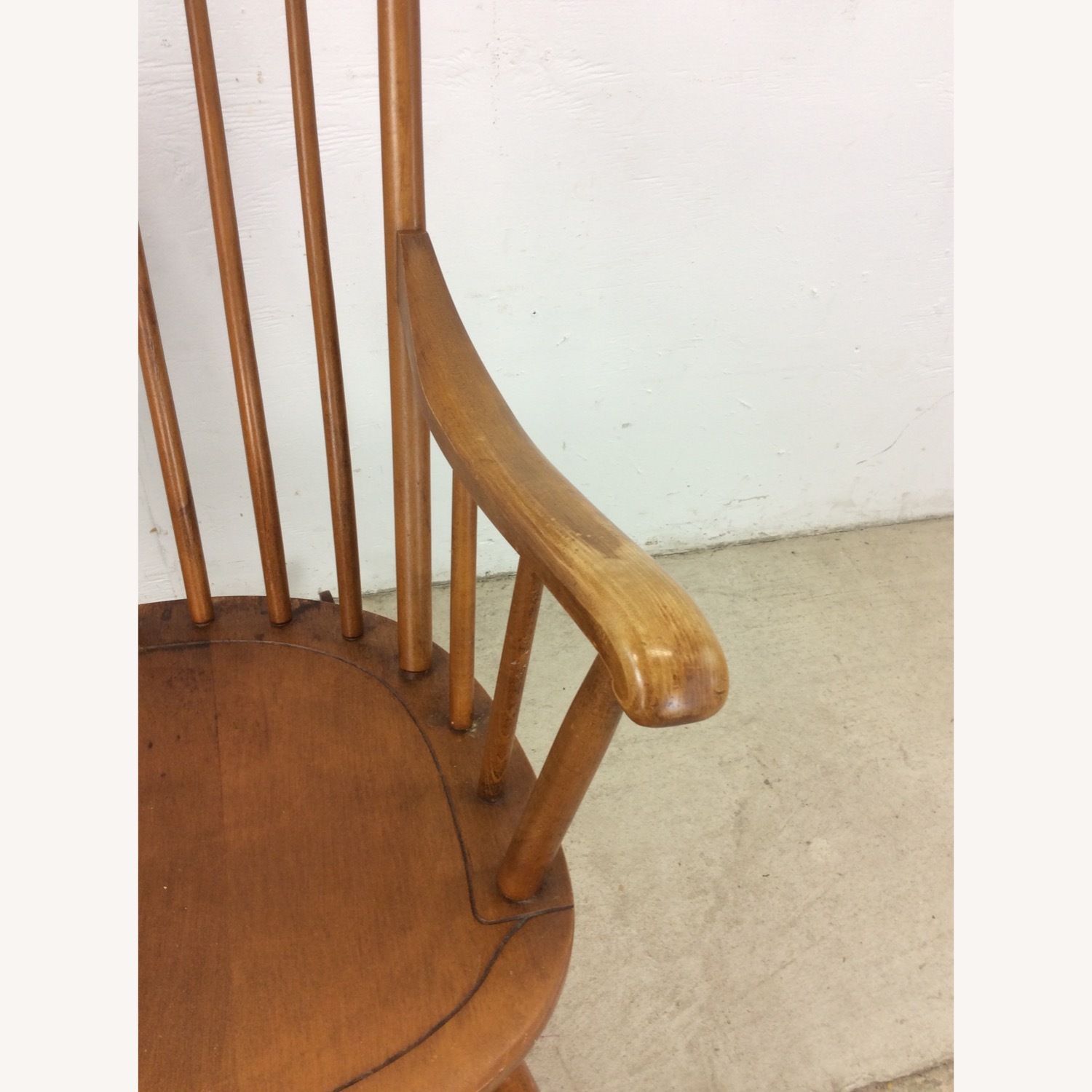 Mid Century Maple Rocking Chair with Spindle Back - image-6