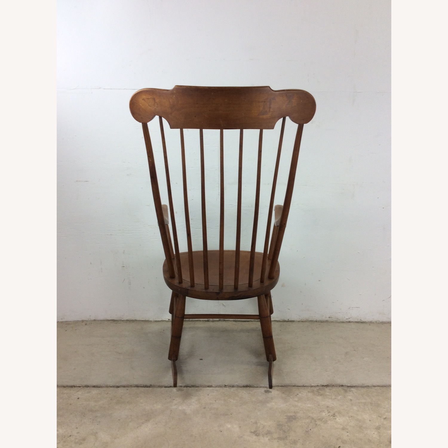 Mid Century Maple Rocking Chair with Spindle Back - image-14