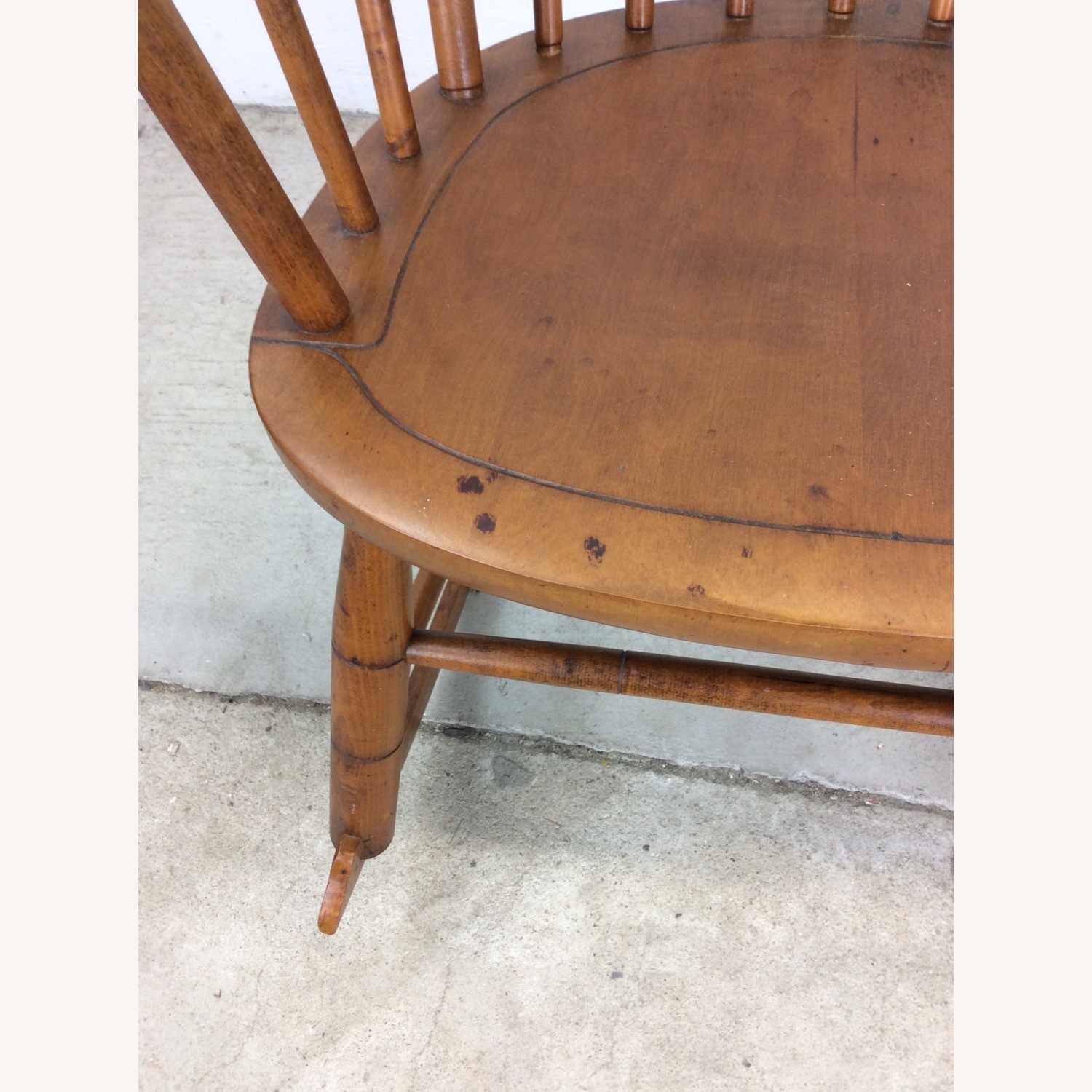 Mid Century Maple Rocking Chair with Spindle Back - image-7