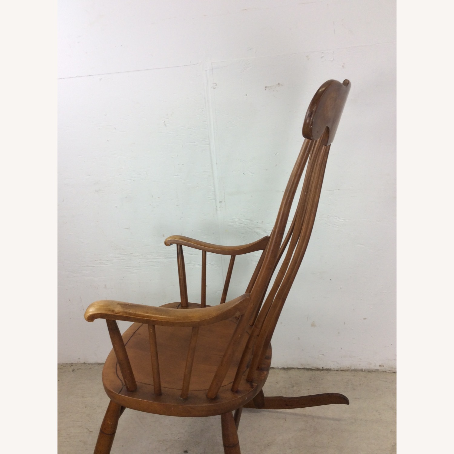 Mid Century Maple Rocking Chair with Spindle Back - image-11