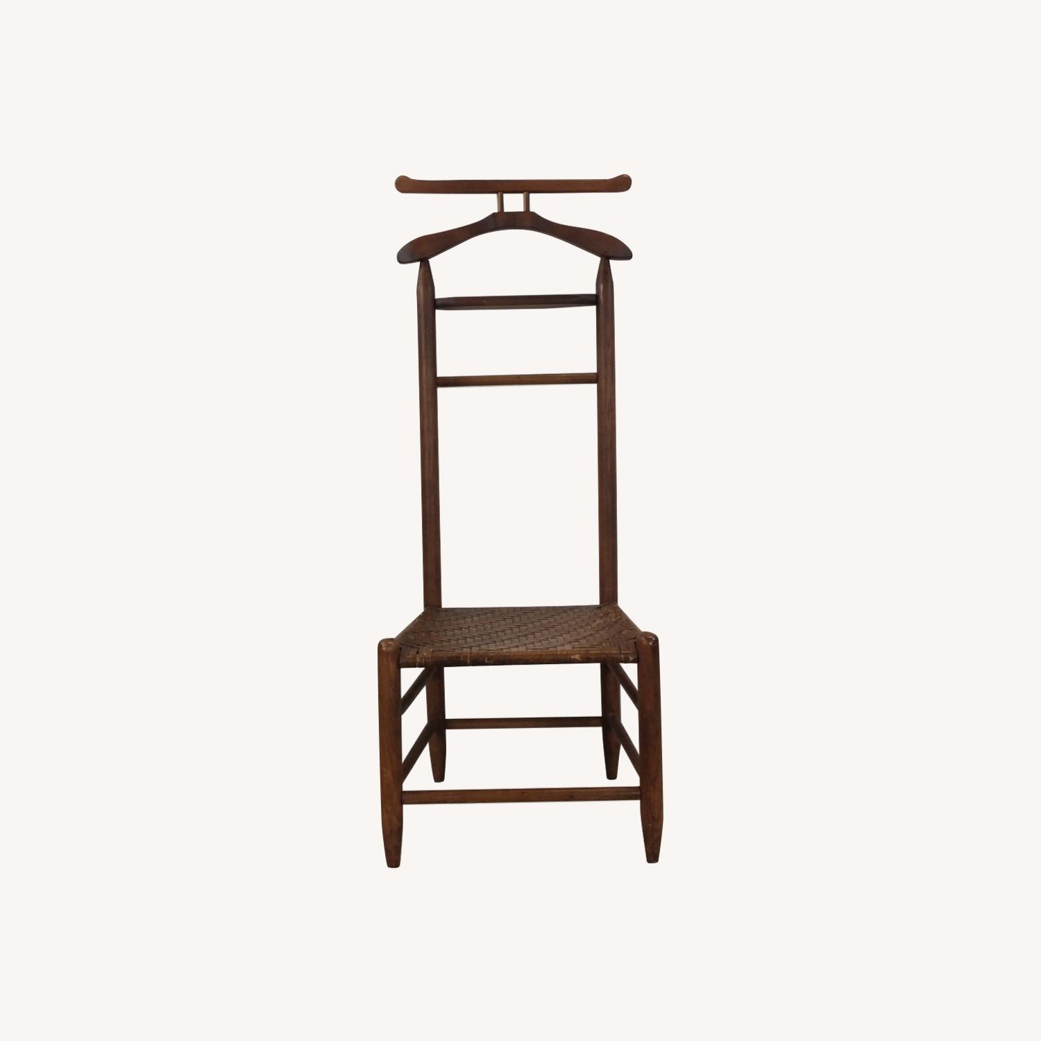 Mid Century Gentleman's Valet with Woven Seat - image-0