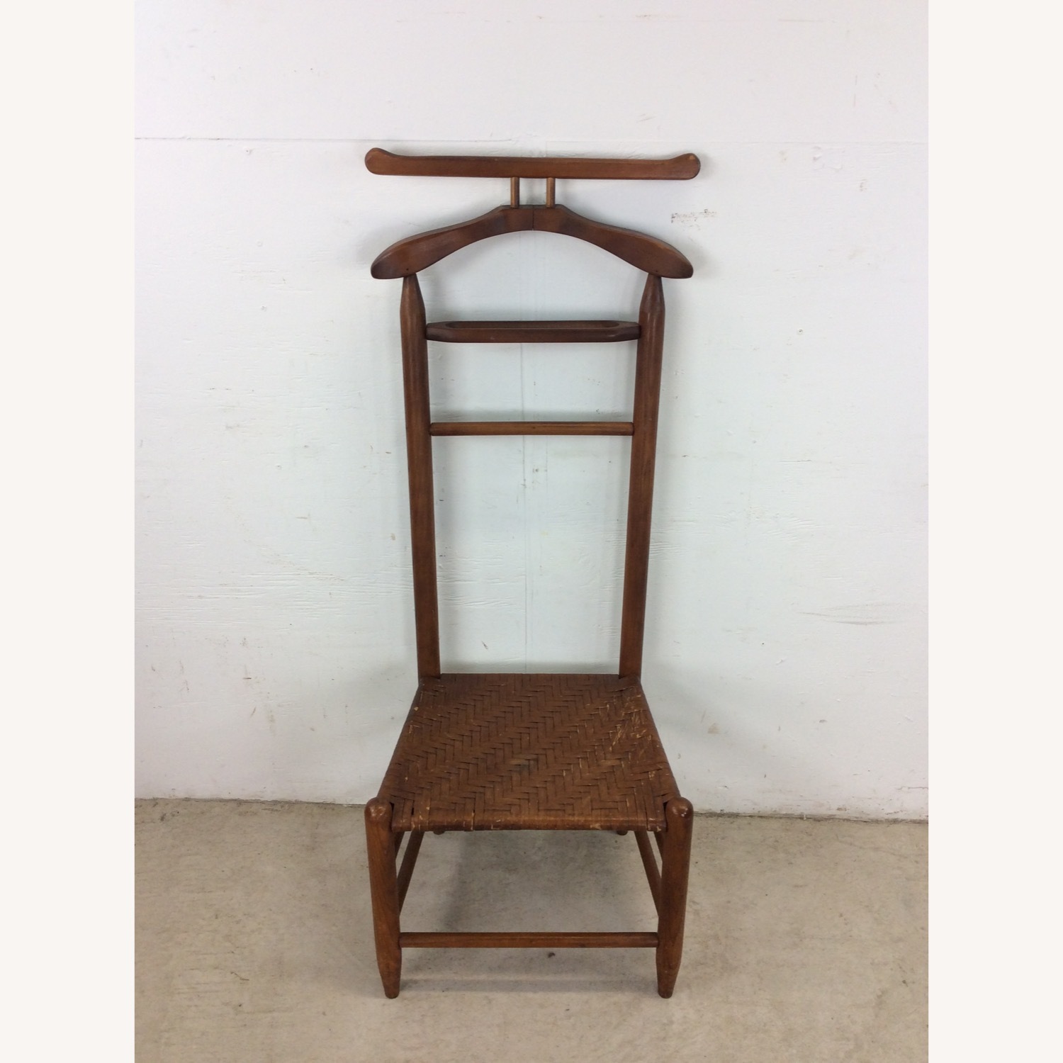 Mid Century Gentleman's Valet with Woven Seat - image-2