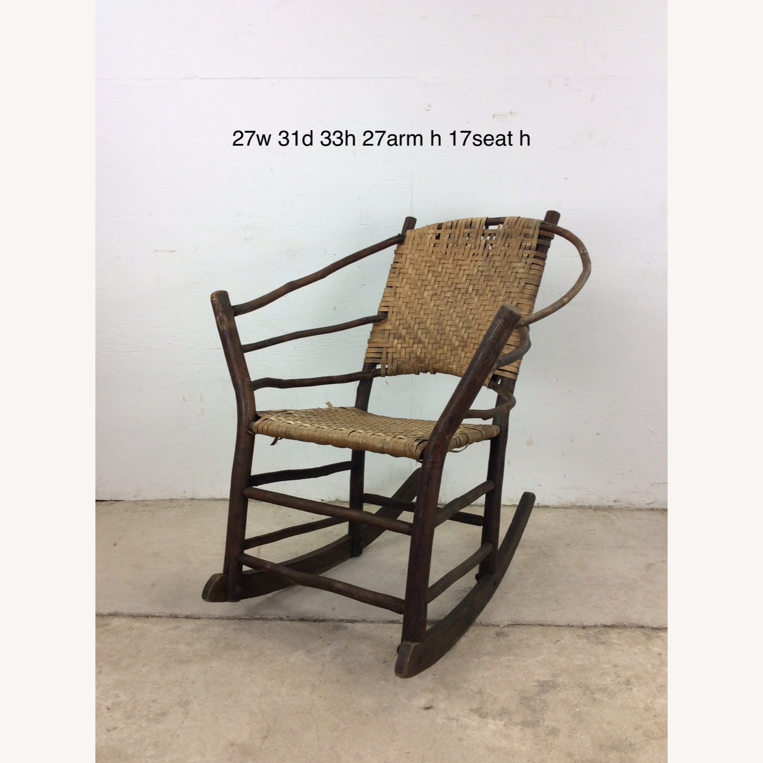 Old Hickory Adirondack Style Rocking Chair - image-23