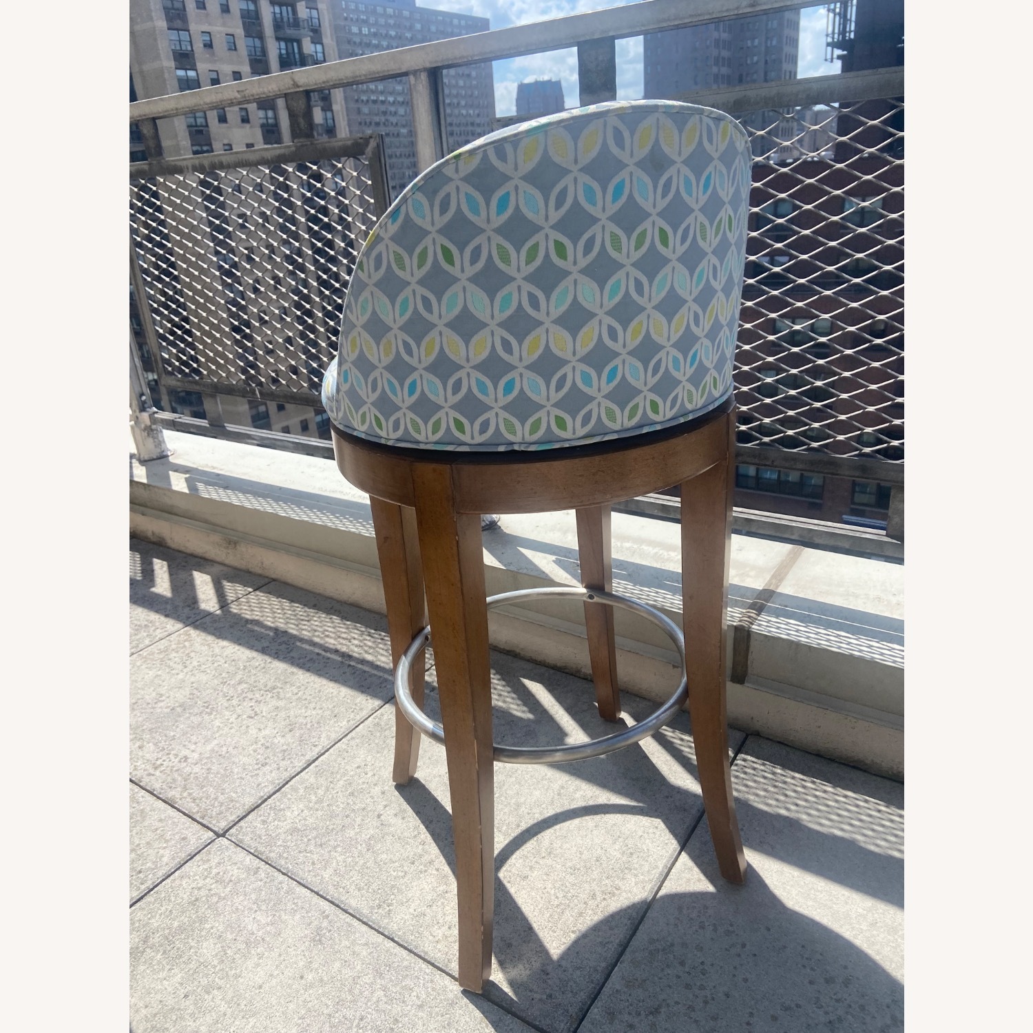 Kravet Swivel Barstools - Pair - image-6