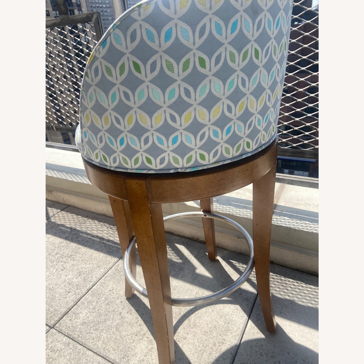 Kravet Swivel Barstools - Pair - image-4
