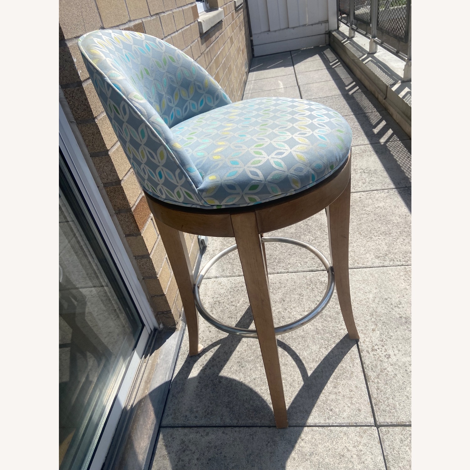 Kravet Swivel Barstools - Pair - image-5