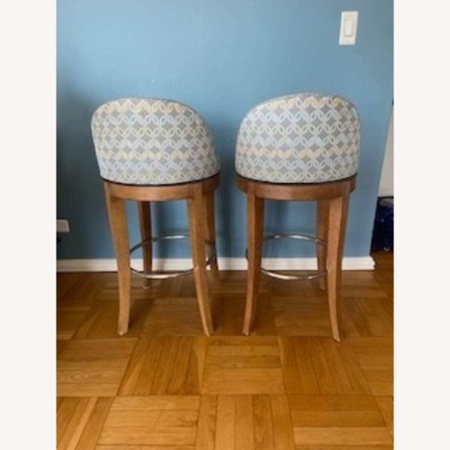 Kravet Swivel Barstools - Pair - image-10