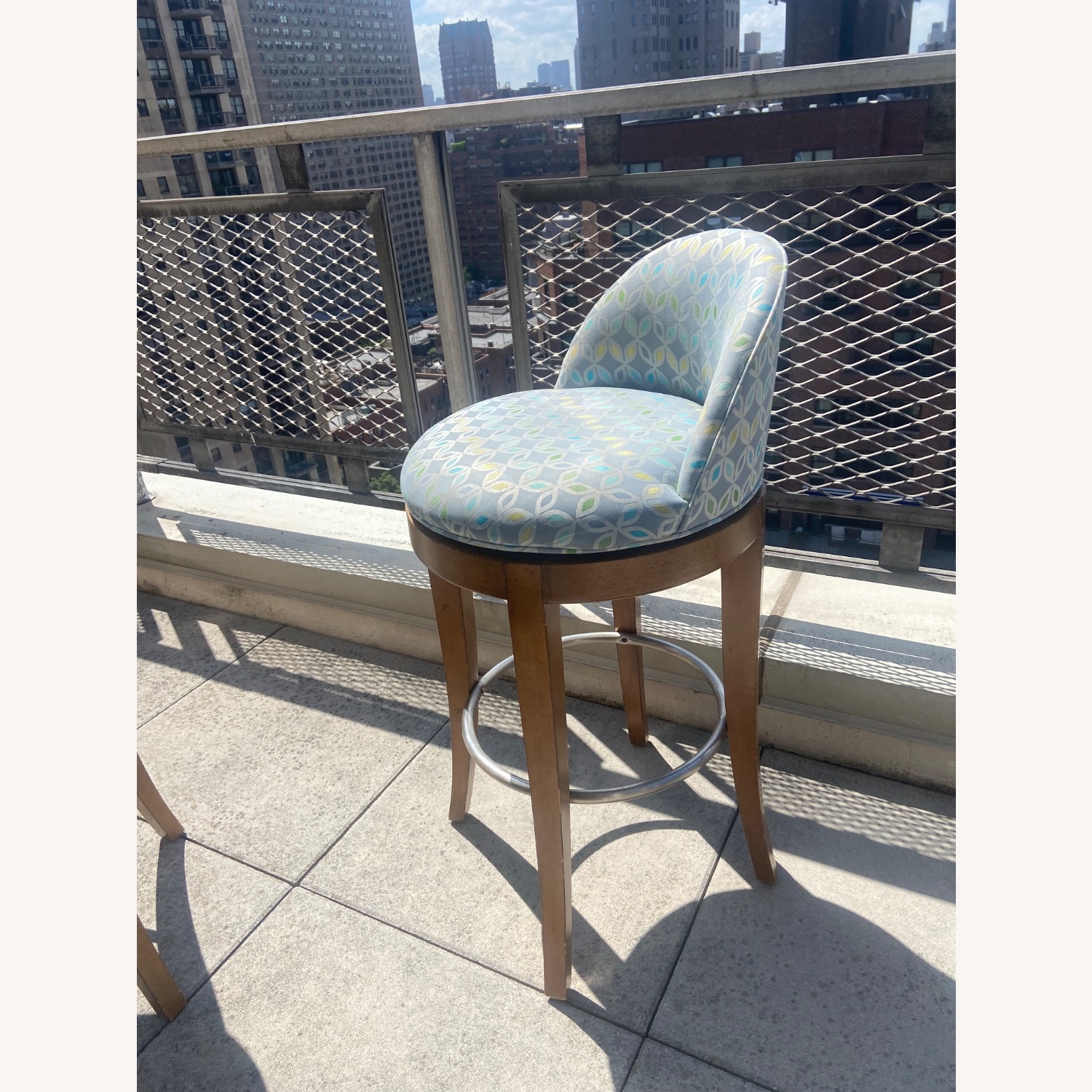 Kravet Swivel Barstools - Pair - image-3