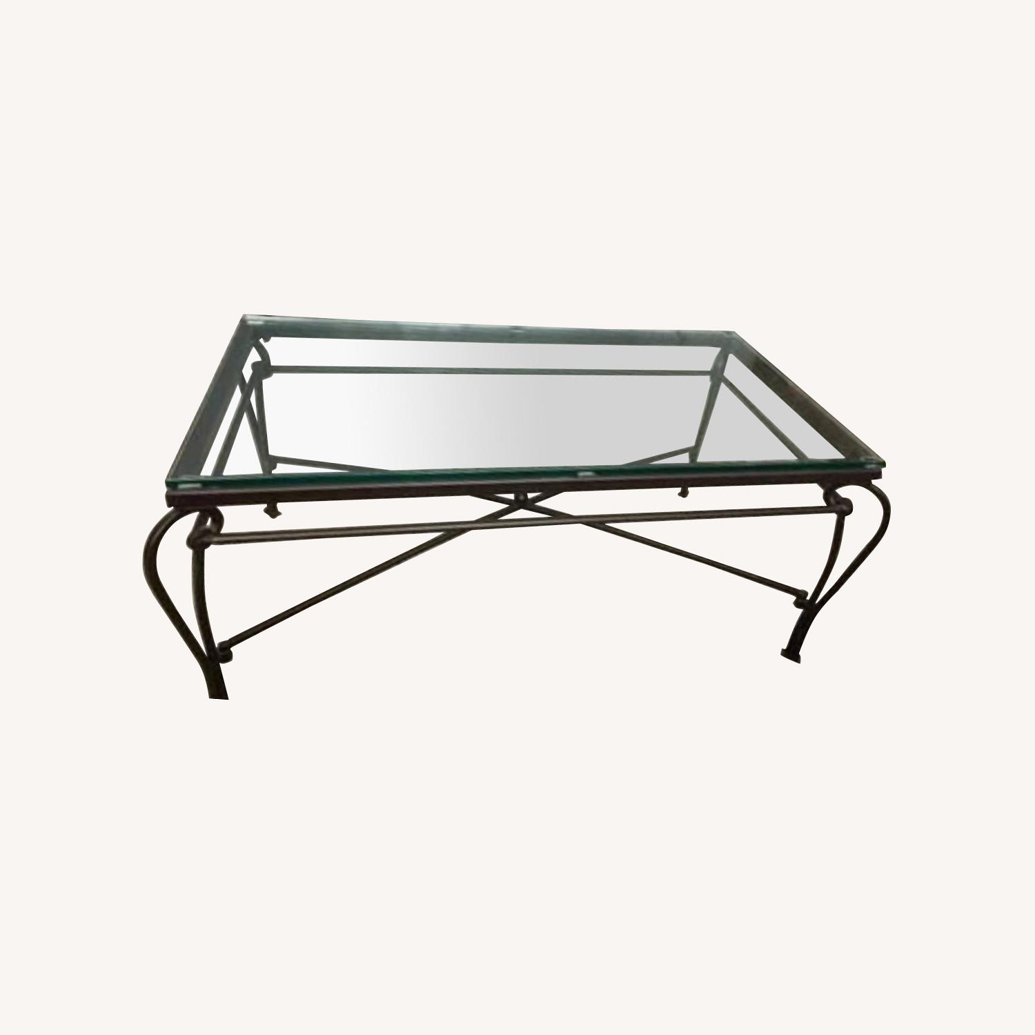 Brutalist Wrought Iron Coffee Table - image-0