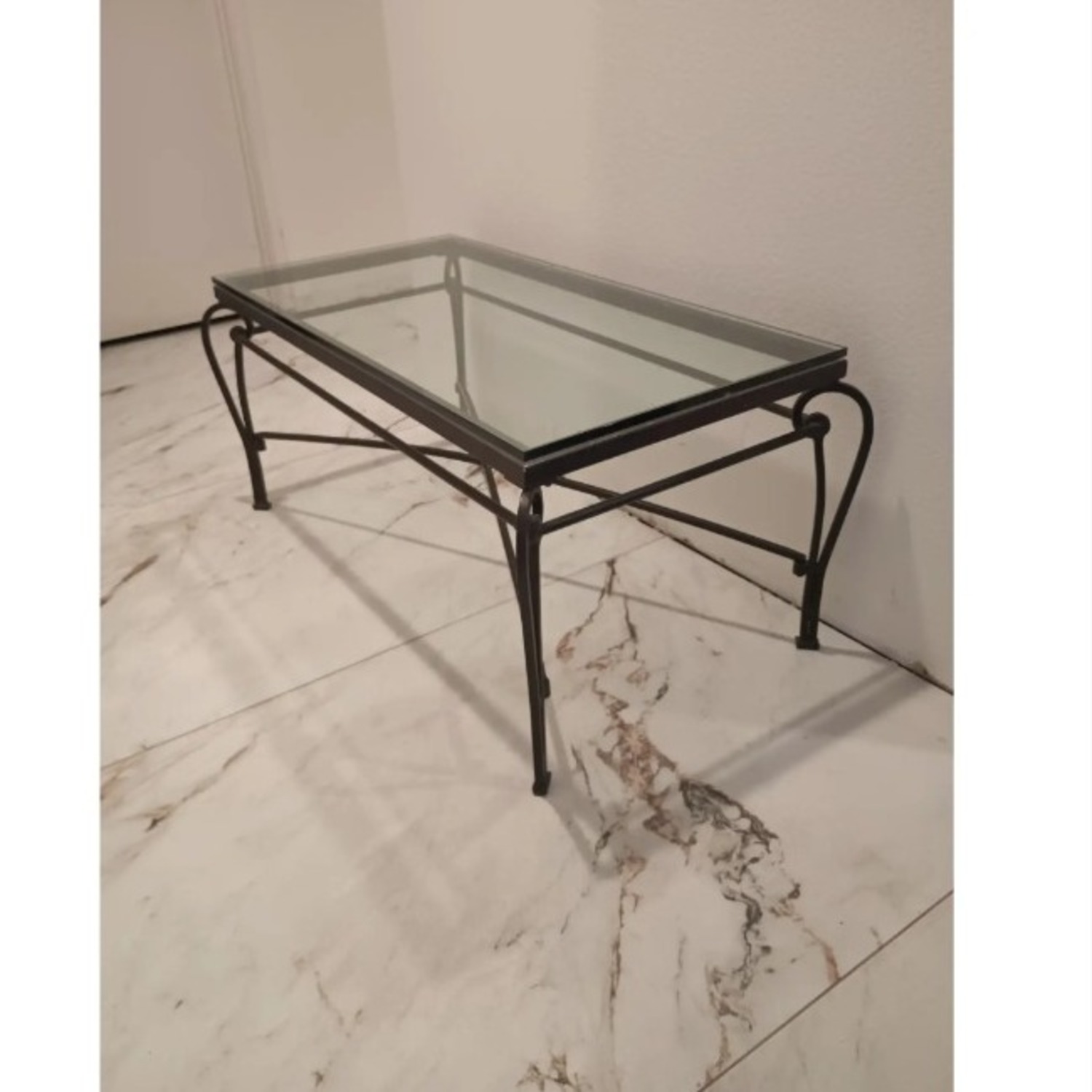 Brutalist Wrought Iron Coffee Table - image-3