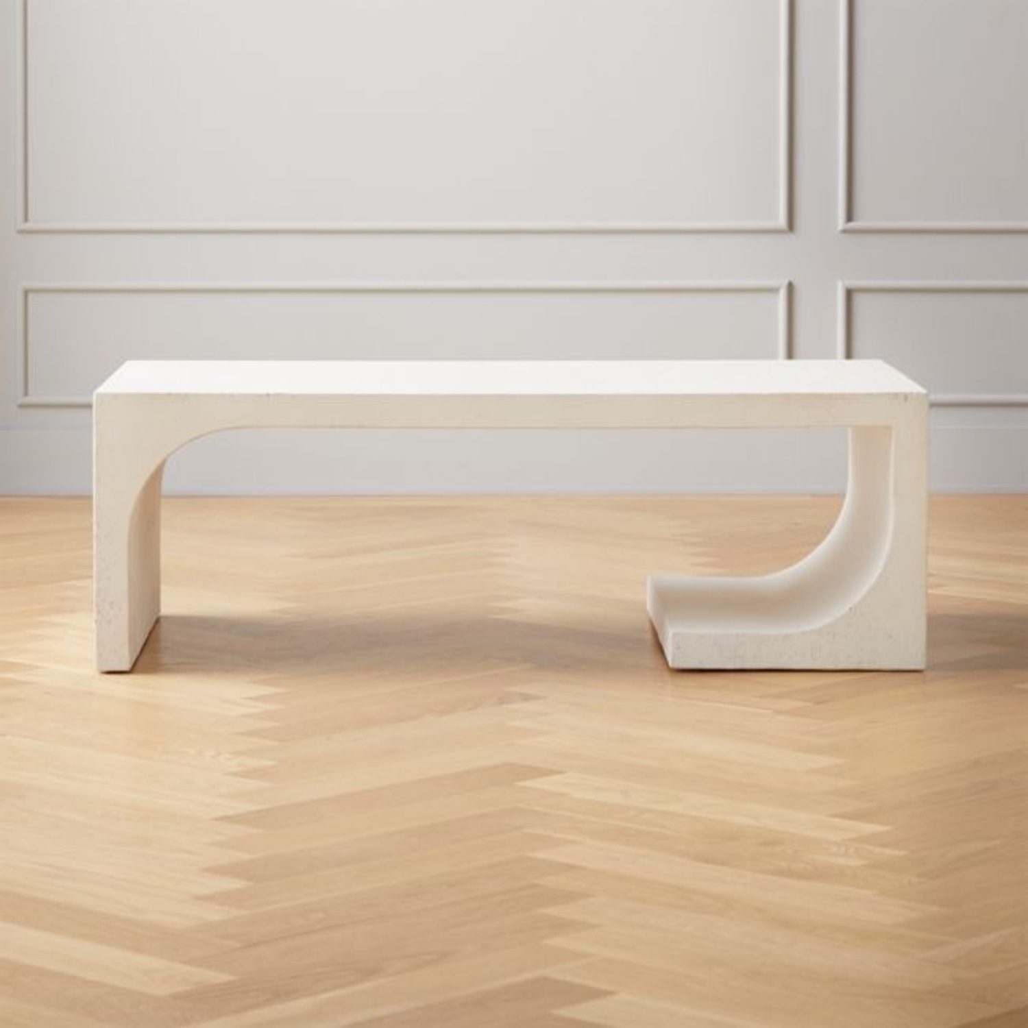 CB2 Slope Cement Coffee Table - image-1