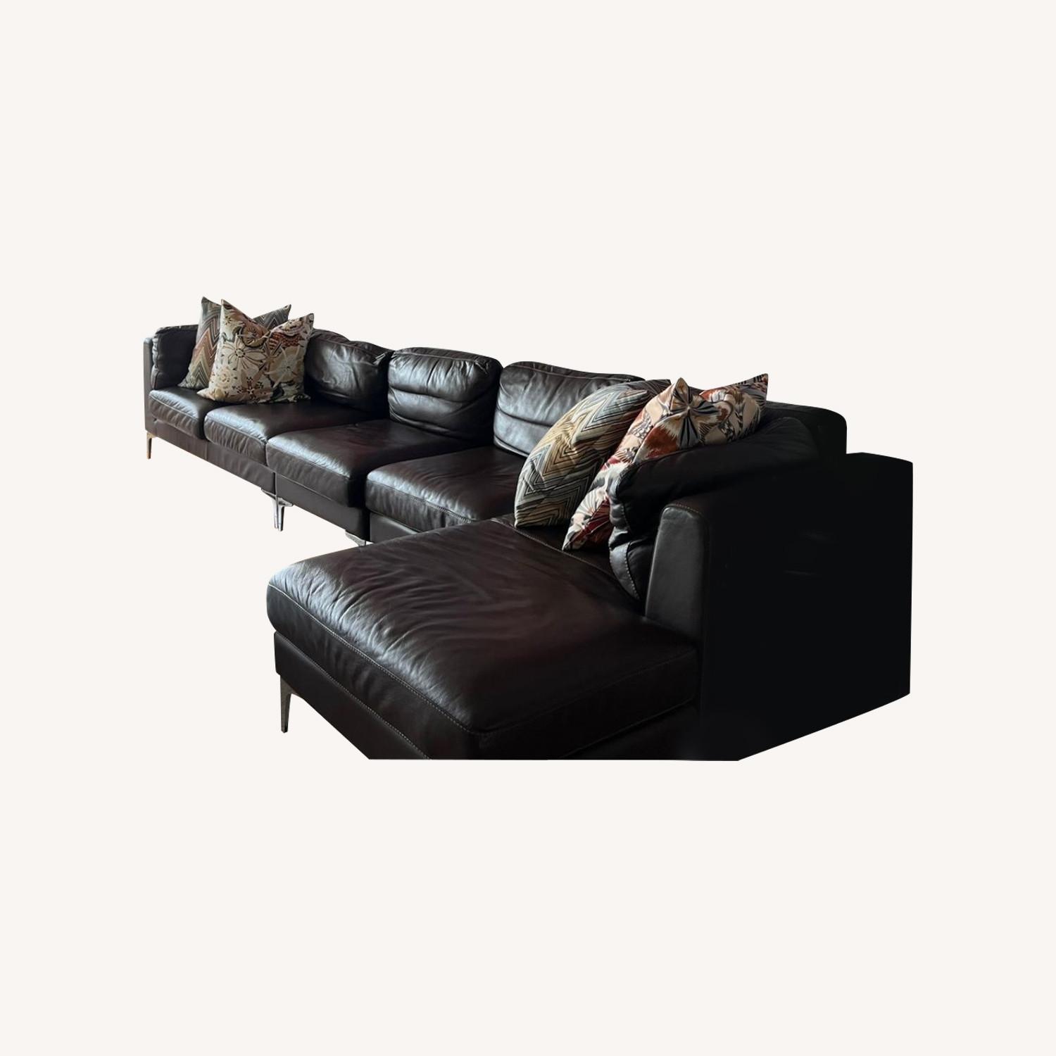 Design Within Reach Leather Sectional - image-0