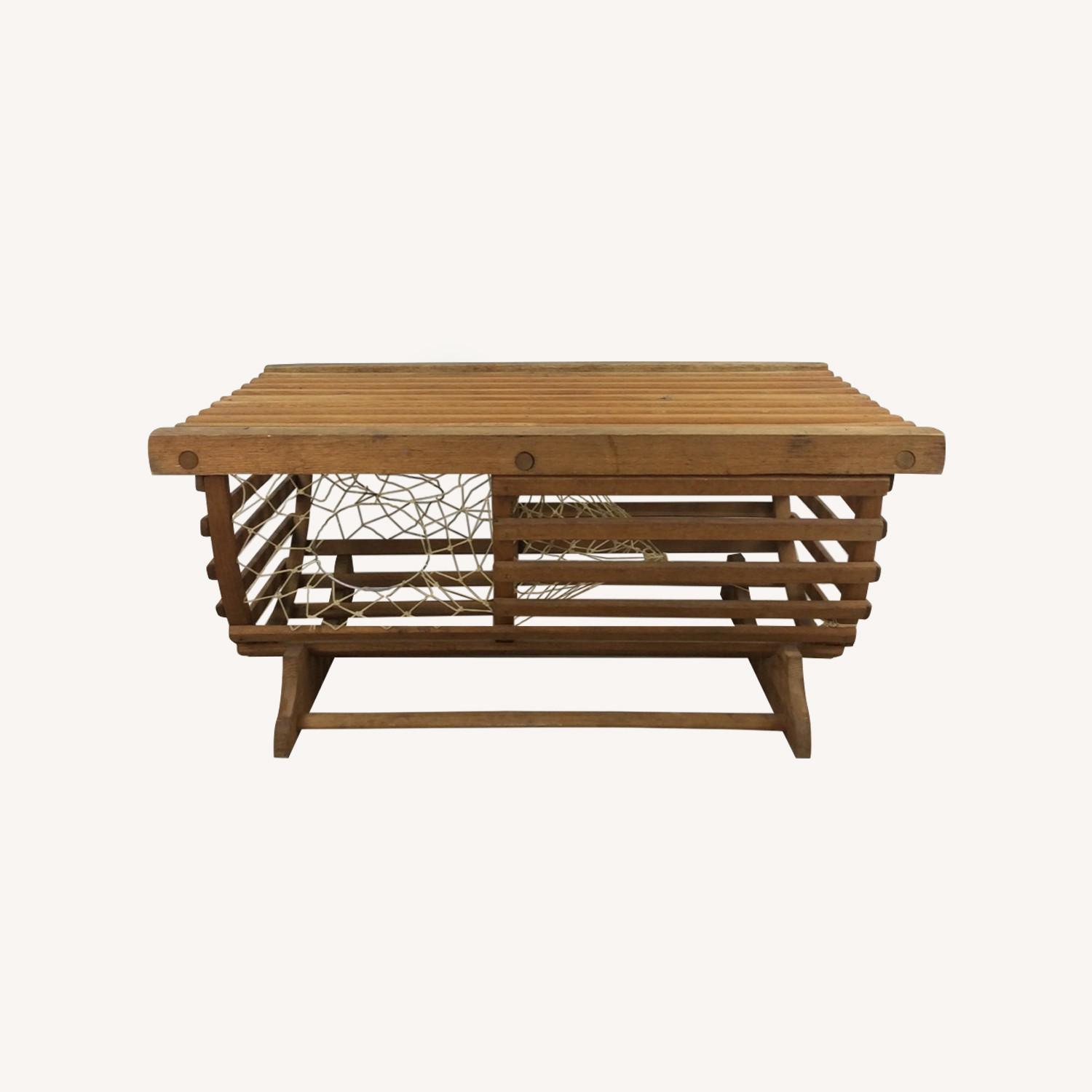 Vintage Repurposed Wooden Lobster Pot Coffee Table - image-0