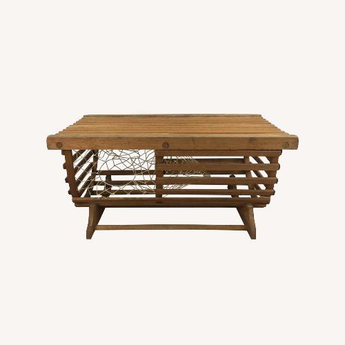 Used Vintage Repurposed Wooden Lobster Pot Coffee Table for sale on AptDeco