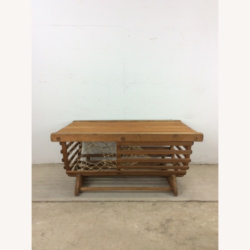 Used Vintage Repurposed Wooden Lobster Pot Coffee Table for sale on AptDeco