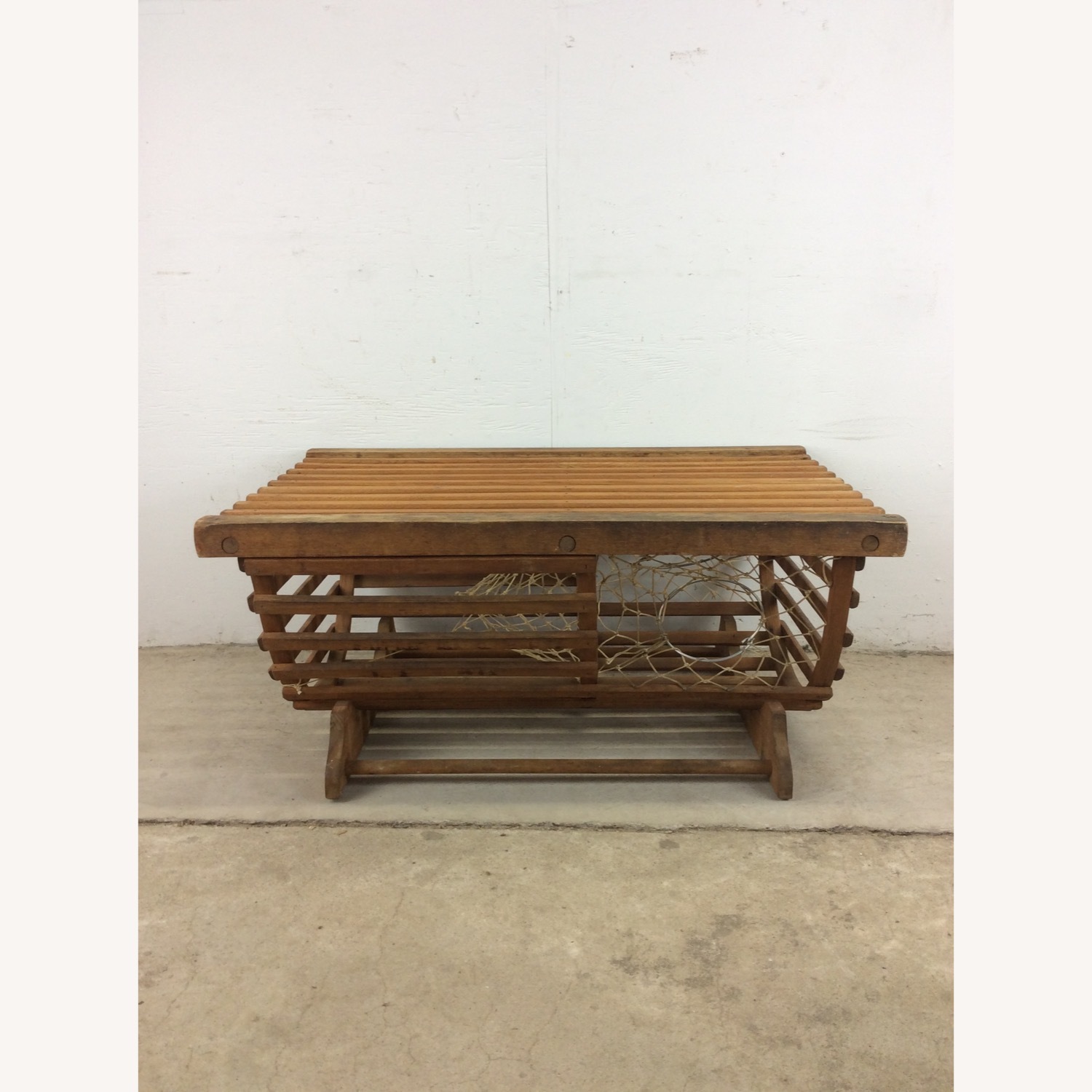 Vintage Repurposed Wooden Lobster Pot Coffee Table - image-42