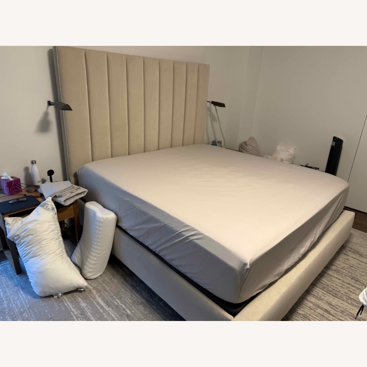 Mitchell Gold + Bob Williams King Bed - Tall Channel Tufted - image-1